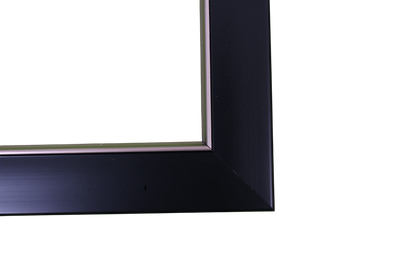 Marco tradicional Negro con borde plata